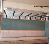 New Tavern uses artificial greenery- lots!