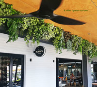 Very latest artificial greenery ideas used to lift Shopping Cnt Dining Precinct...