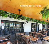 Very latest artificial greenery ideas used to lift Shopping Cnt Dining Precinct...