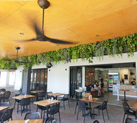 Very latest artificial greenery ideas used to lift Shopping Cnt Dining Precinct...