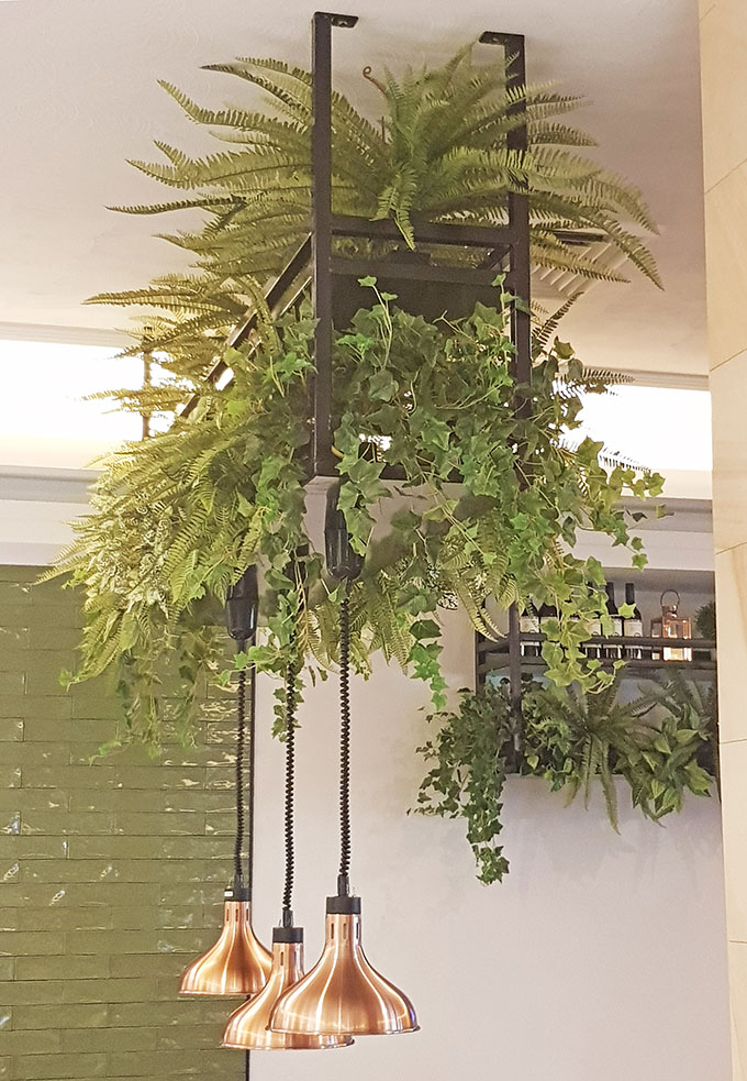How to easily add artificial greenery to shelves...