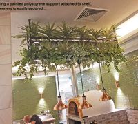 How to easily add artificial greenery to shelves...