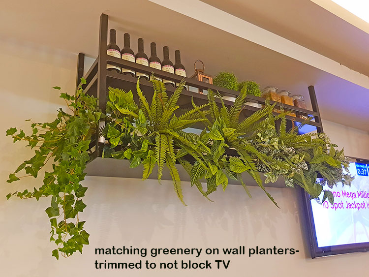 How to easily add artificial greenery to shelves...