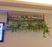 How to easily add artificial greenery to shelves...