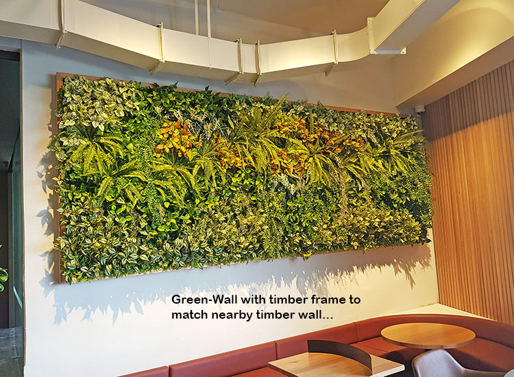 Finishing 'green-touches' to well-designed inner city bar...