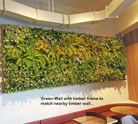 Finishing 'green-touches' to well-designed inner city bar...