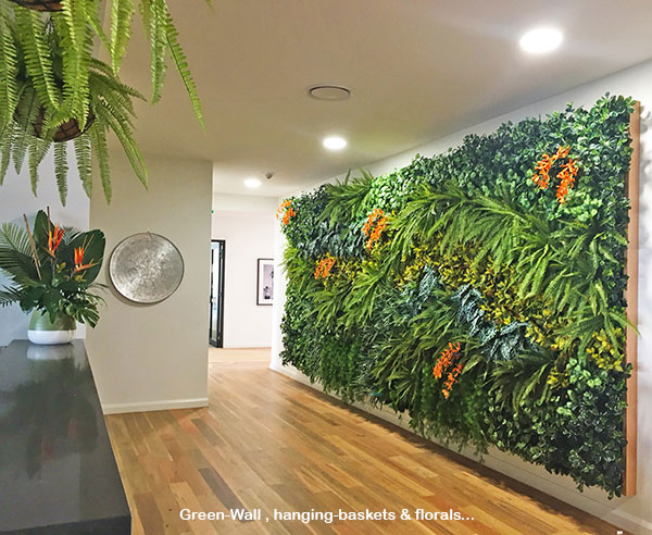 Artificial Green Walls, Greenery & Florals in Club Reception