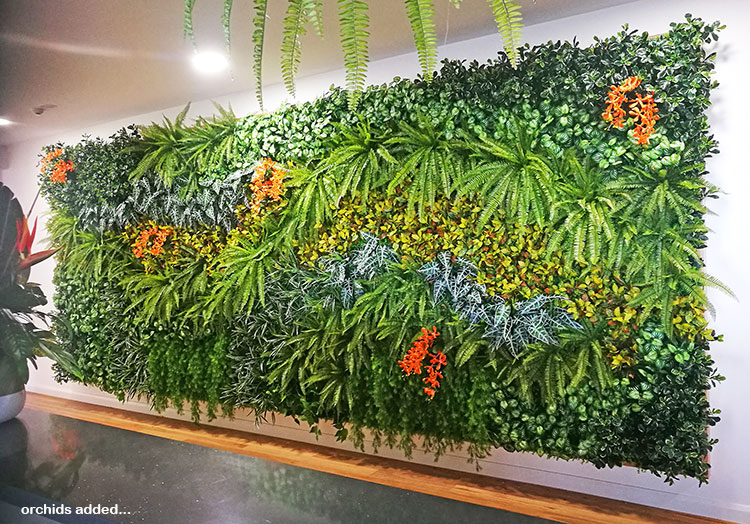 Artificial Green Walls, Greenery & Florals in Club Reception