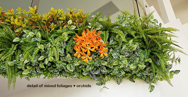 Long Green-Wall softens & brightens-up modern sales office...