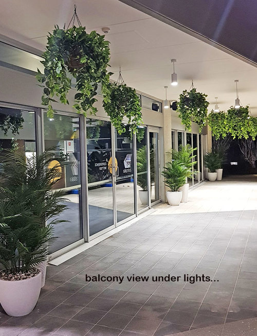 Green accents help unify adjacent office spaces...