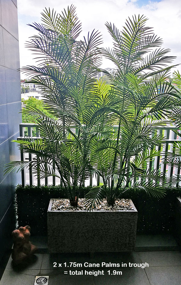 Green balcony privacy screen with UV-treated palms image 5