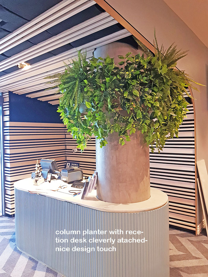 Football Clubhouse uses artificial greenery to set-off beautiful custom-built planters image 8