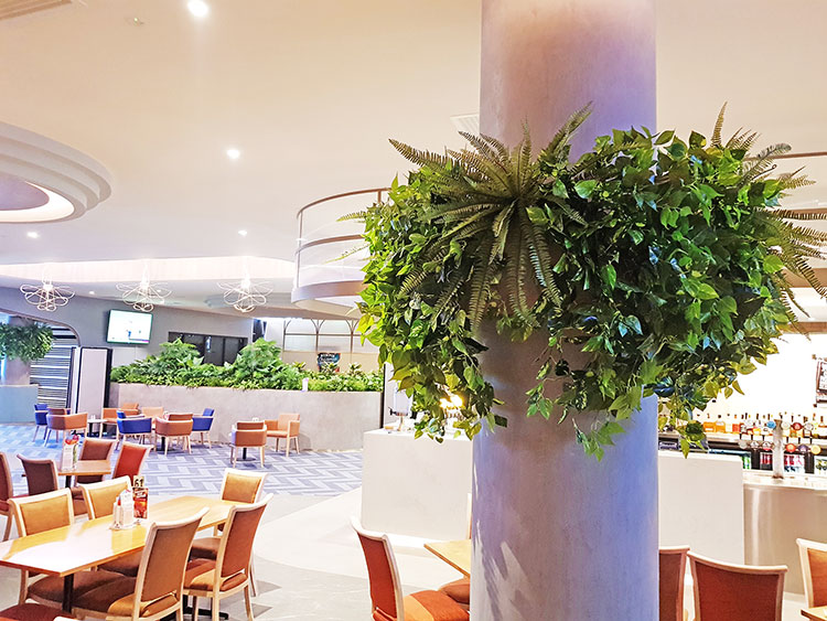 Football Clubhouse uses artificial greenery to set-off beautiful custom-built planters image 2