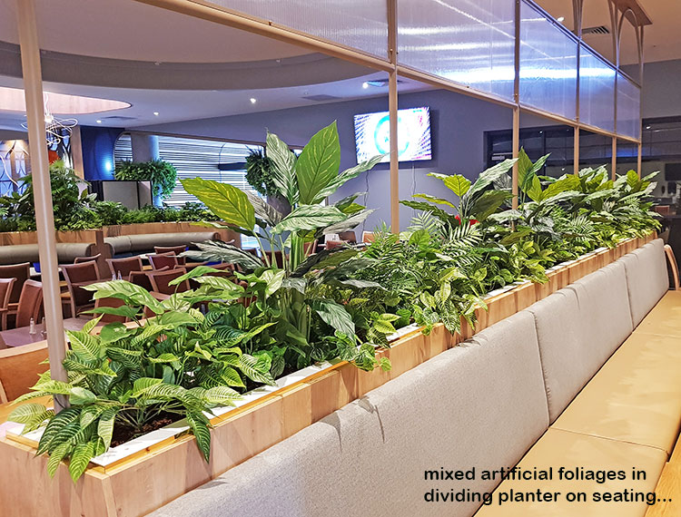 Football Clubhouse uses artificial greenery to set-off beautiful custom-built planters image 7