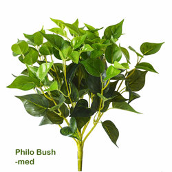 Medium Bush- Philo [philodendron] - artificial plants, flowers & trees - image 2