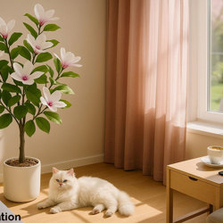 Mini-Magnolia 1.3m white-pink - artificial plants, flowers & trees - image 2