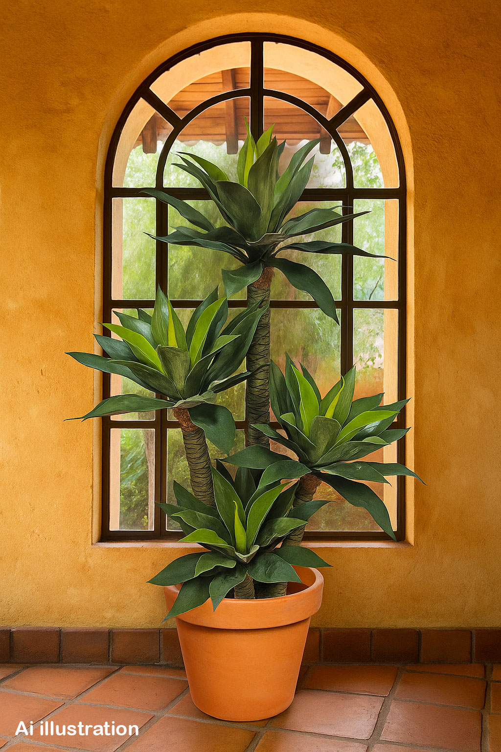 Agave Plant 1.3m with 4 heads