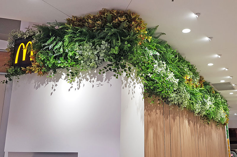 Artificial Green Walls brighten up Food Court entrance in Shopping Mall... image 9