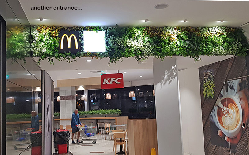 Artificial Green Walls brighten up Food Court entrance in Shopping Mall... image 5