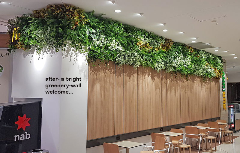 Artificial Green Walls brighten up Food Court entrance in Shopping Mall... image 3