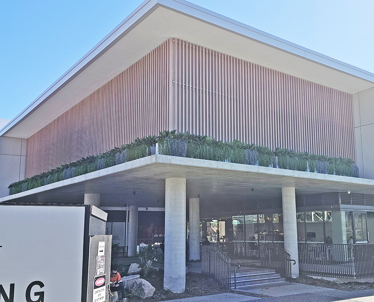 External Planters with UV-rated artificial greenery 