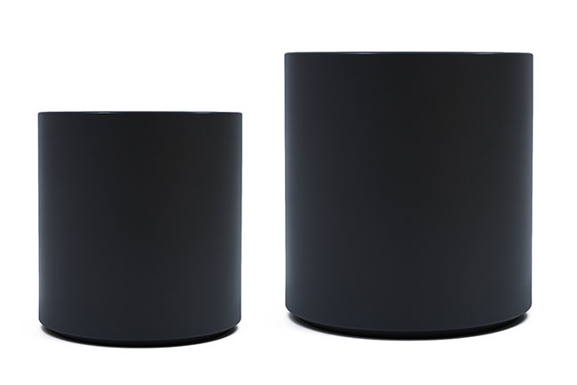 Planters- Cylinder Pot lge -black