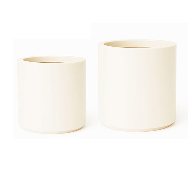 Planters- Cylinder Pot med -white