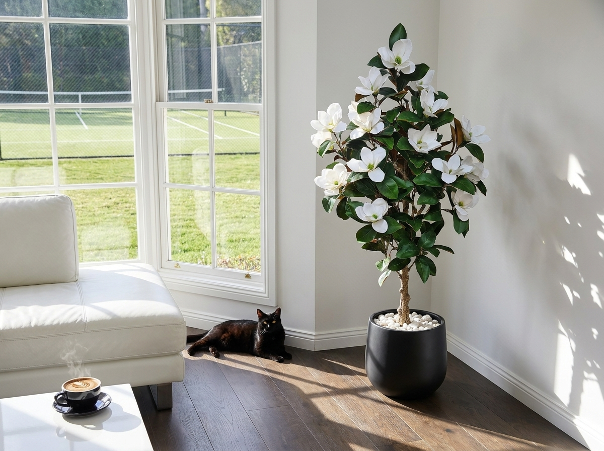 Magnolia deluxe - flowering  1.75m wh-grn