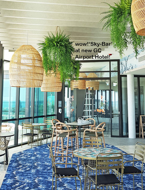 new Sky Bar @ GC Airport Hotel- greenery n scenery!