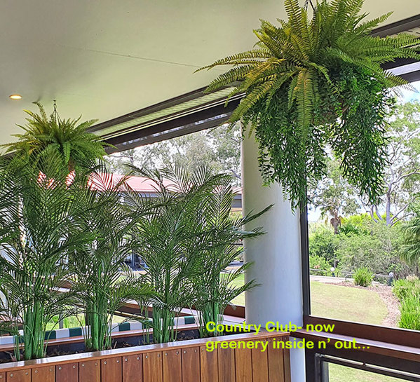 Country Club needed green interior to match exterior setting...