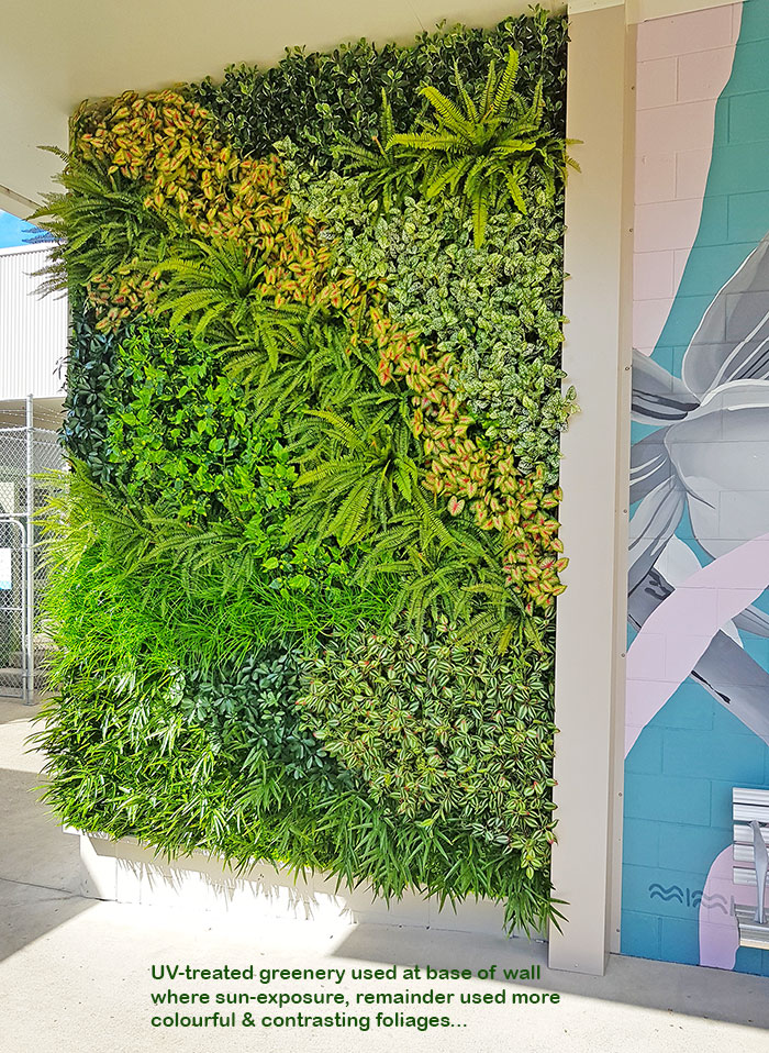 Shopping Mall Entrance finished-off with artificial Green-Wall... image 4