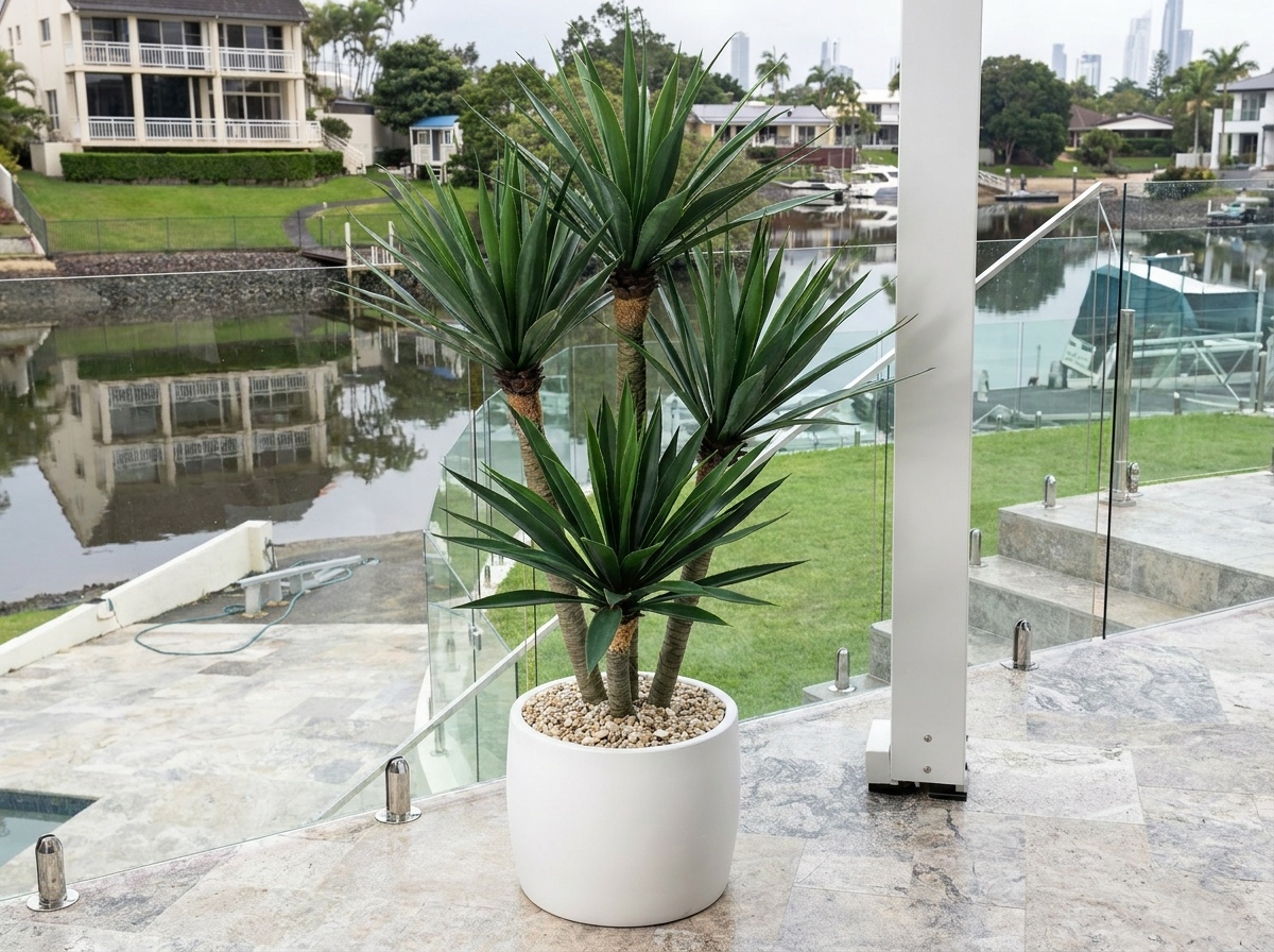 Agave- Spikey Agave Plant UV 1.3m with 4 heads 