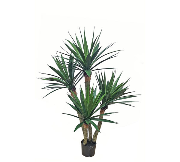 Spikey Yucca Plant UV 1.3m with 4 heads