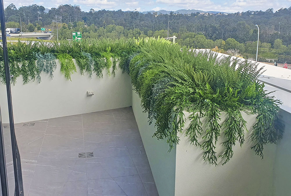outdoor built-in balcony planter